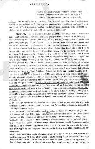 Testamentet blev skrivet på maskin år 1916